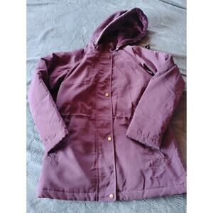 Womens Parka Jaclyn Smith Purple Jacket Medium Long Sleeve